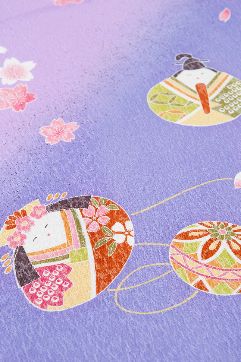 レンタル袴&着物 「藤色 桜人形」&「紺 無地」 | 小振袖・先生に